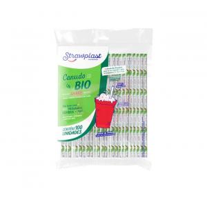 CANUDO BIODEGRADÁVEL SHAKE COMUM 8MM SACHÊS PCT COM 100 UNID.