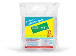 POTE PP REDONDO 250ML RIOPLASTIC KIT COM 25 UNIDADES