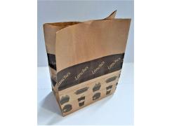 SACO PARA DELIVERY KRAFT IMPRESSO TAMANHO M 19X12X26CM DIFFATO PCT COM 100 UNIDADES